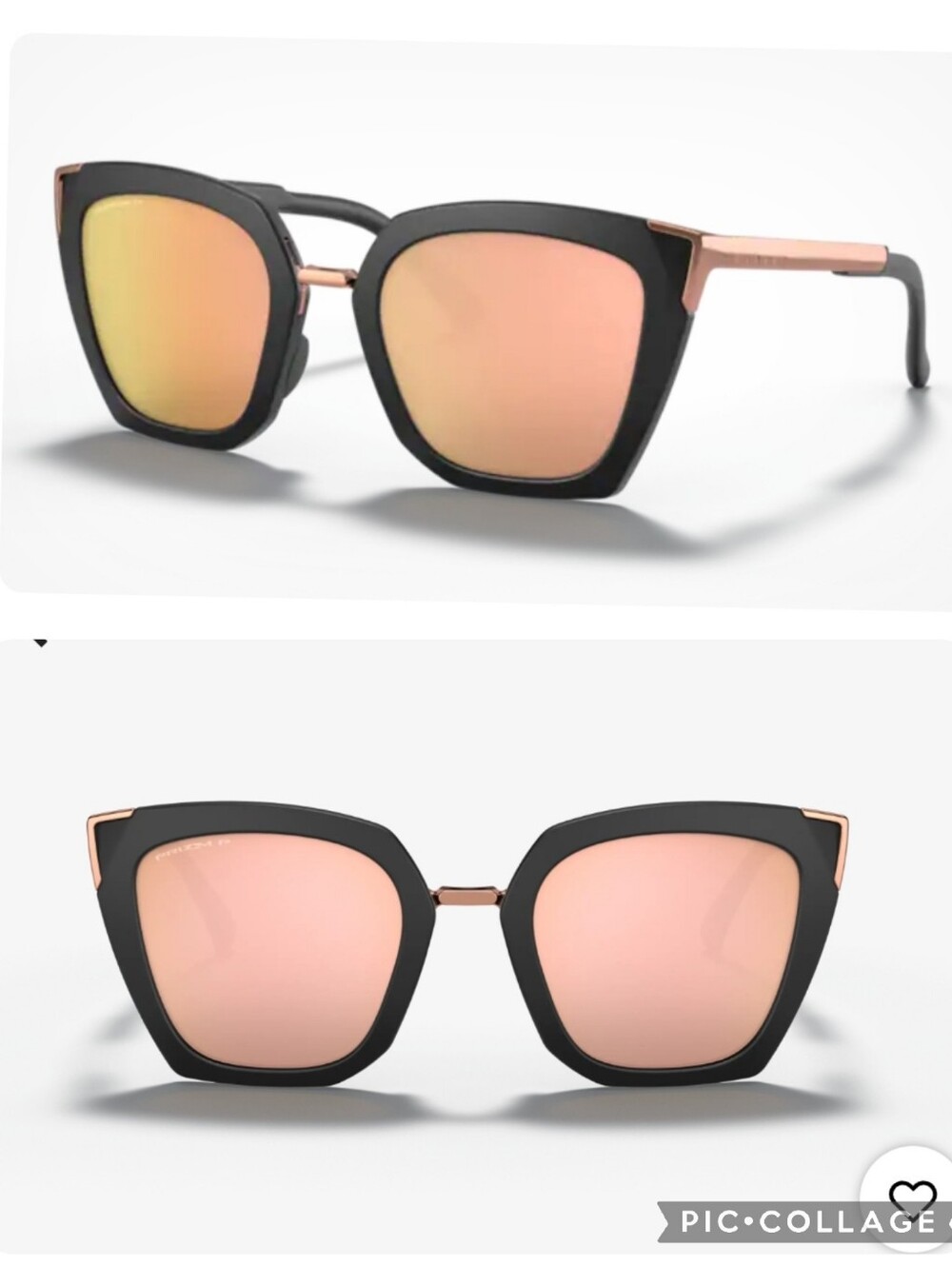 Oakley Side Swept Velvet Black Sunglasses Rose Gold Polarized Lenses Msrp $250